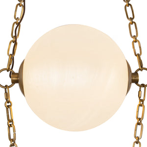 Alora - CH372103VBCDG - LED Chandelier - Petra - Vintage Brass/Cloud Glass