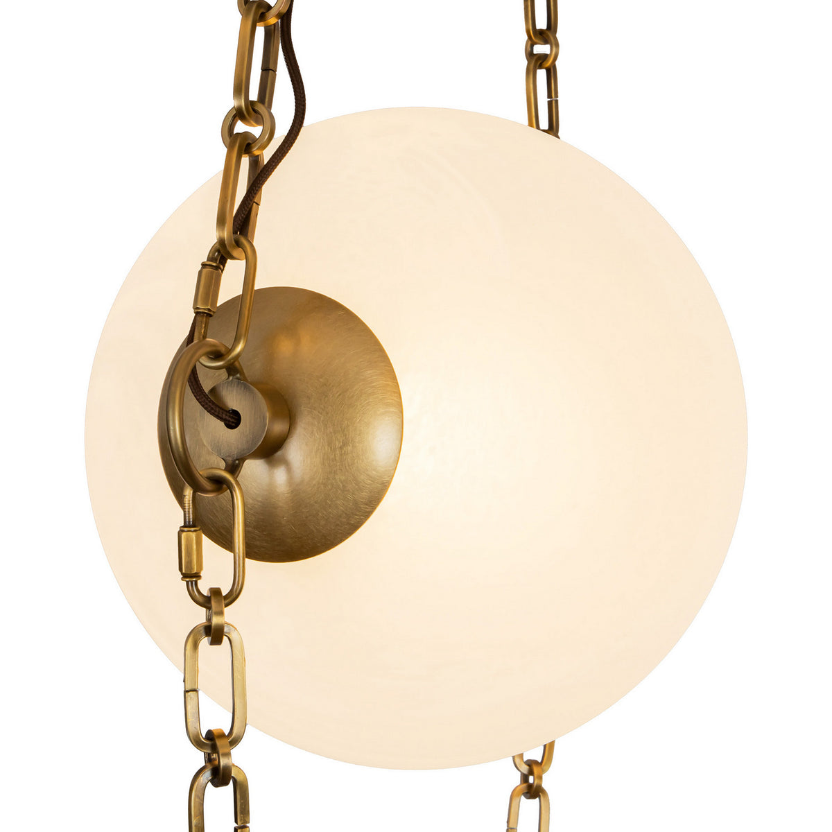 Alora - CH372103VBCDG - LED Chandelier - Petra - Vintage Brass/Cloud Glass