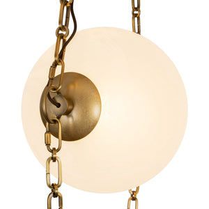 Alora - CH372103VBCDG - LED Chandelier - Petra - Vintage Brass/Cloud Glass