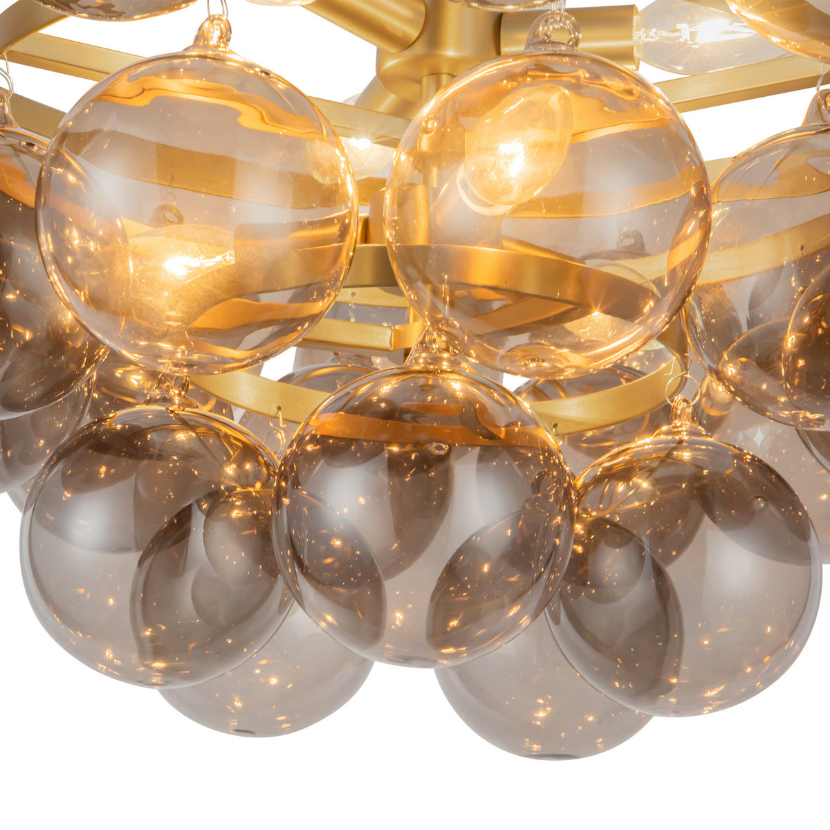 Alora - CH654624BGSM - Six Light Chandelier - Faye - Brushed Gold/Smoked Glass