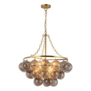 Alora - CH654624BGSM - Six Light Chandelier - Faye - Brushed Gold/Smoked Glass