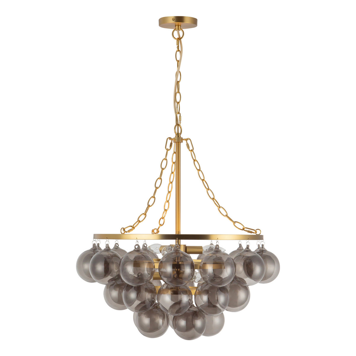 Alora - CH654624BGSM - Six Light Chandelier - Faye - Brushed Gold/Smoked Glass