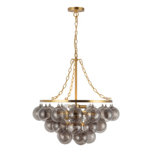 Alora - CH654624BGSM - Six Light Chandelier - Faye - Brushed Gold/Smoked Glass