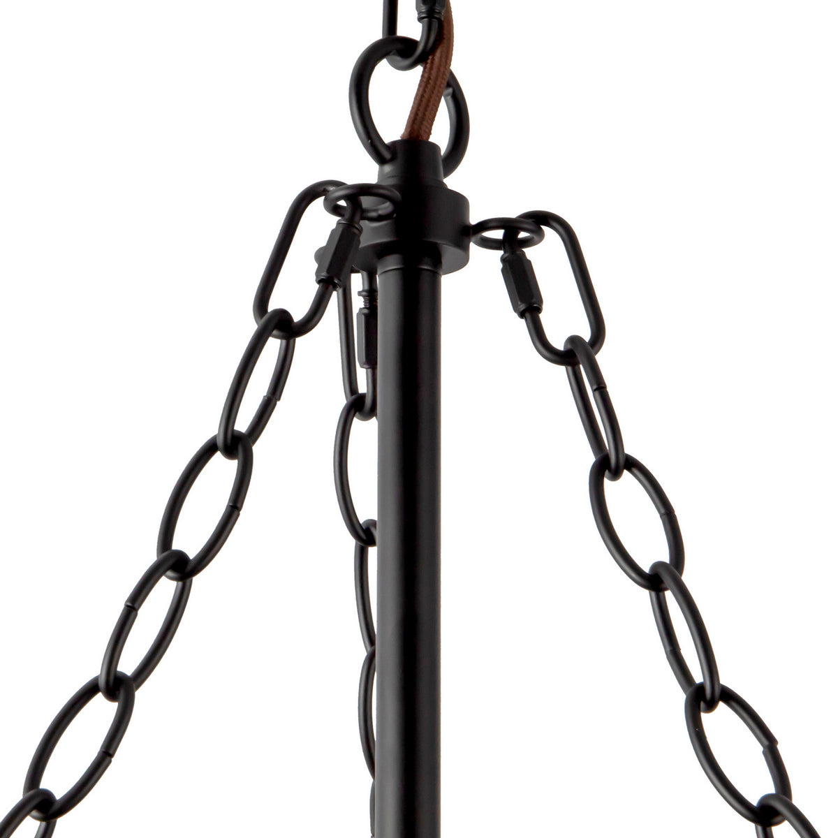 Alora - CH654624MBSM - Six Light Chandelier - Faye - Matte Black/Smoked Solid Glass