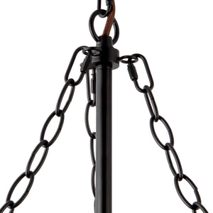 Alora - CH654624MBSM - Six Light Chandelier - Faye - Matte Black/Smoked Solid Glass
