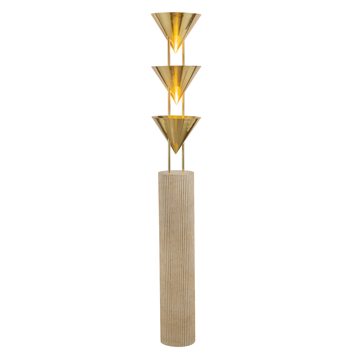 Alora - FL341367PTB - Three Light Floor Lamp - Versus - Patina Brass