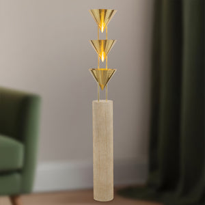 Alora - FL341367PTB - Three Light Floor Lamp - Versus - Patina Brass
