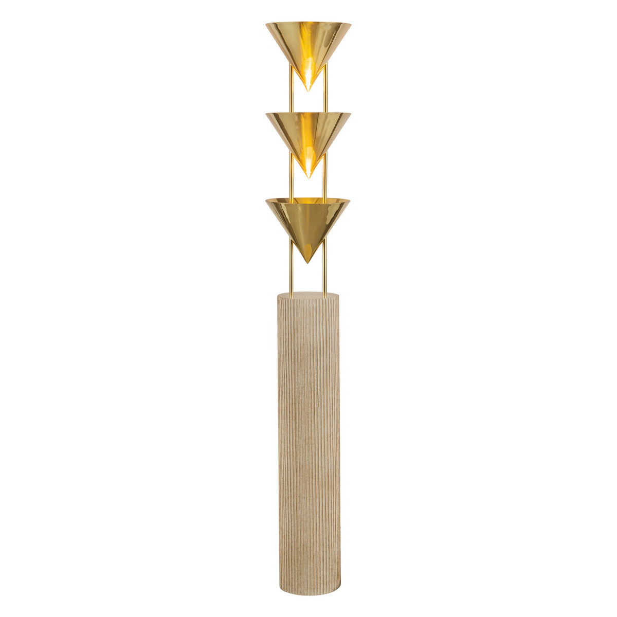 Alora - FL341367PTB - Three Light Floor Lamp - Versus - Patina Brass