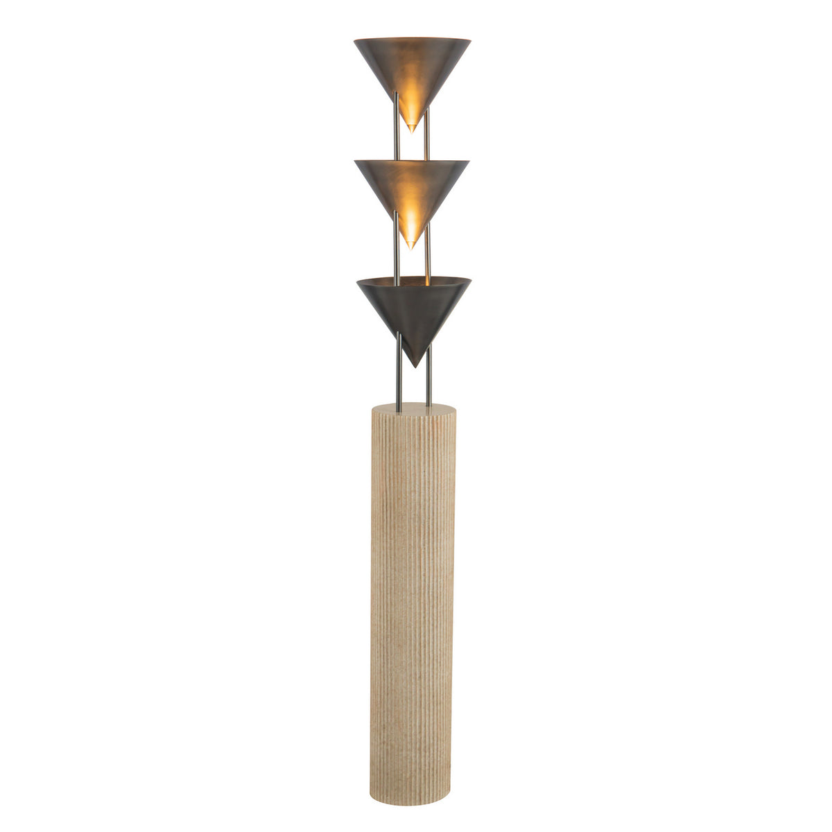Alora - FL341367STA - Three Light Floor Lamp - Versus - Aged Steel