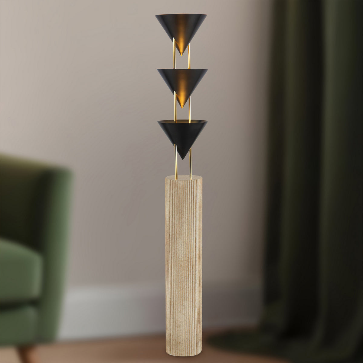 Alora - FL341367UB - Three Light Floor Lamp - Versus - Urban Bronze