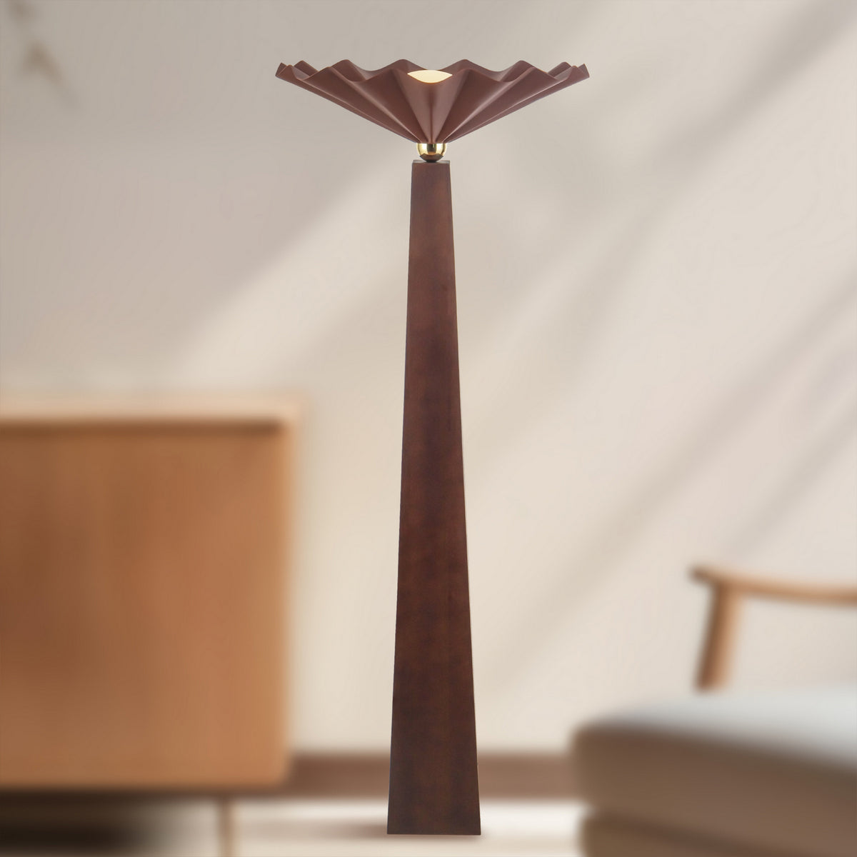 Alora - FL354064BGD - One Light Floor Lamp - Furrow - Burgundy