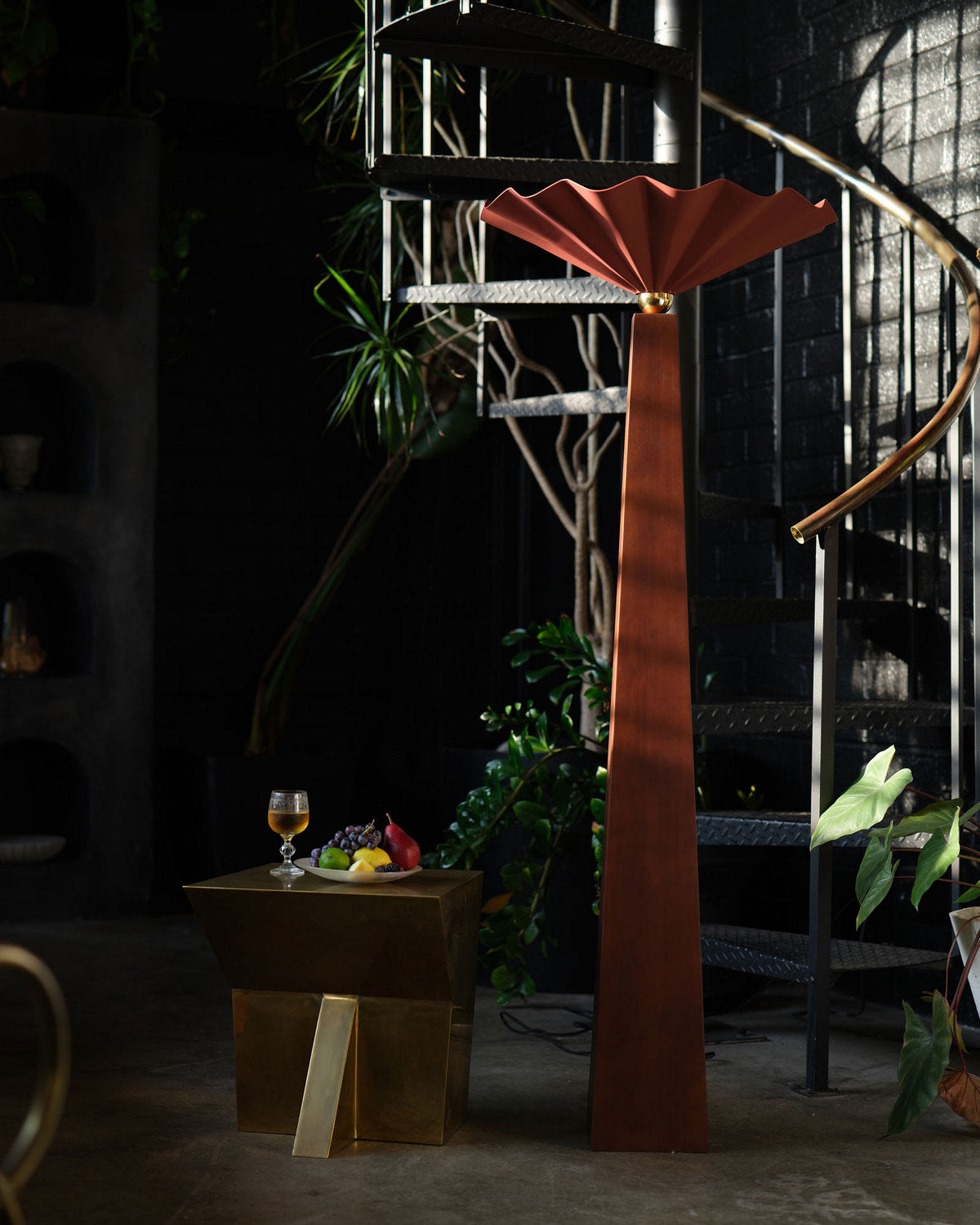 Alora - FL354064BGD - One Light Floor Lamp - Furrow - Burgundy