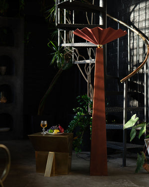 Alora - FL354064BGD - One Light Floor Lamp - Furrow - Burgundy