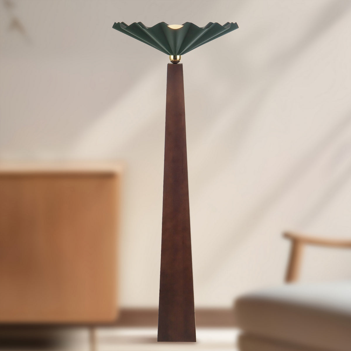 Alora - FL354064PGN - One Light Floor Lamp - Furrow - Pine Green