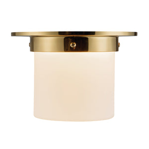 Alora - FM360085PTBOP - One Light Flush Mount - Mineral - Patina Brass/Opal Glass