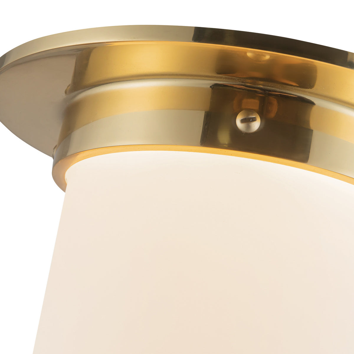 Alora - FM360085PTBOP - One Light Flush Mount - Mineral - Patina Brass/Opal Glass