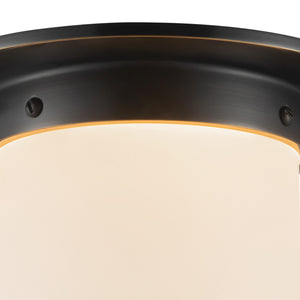 Alora - FM360085UBOP - One Light Flush Mount - Mineral - Urban Bronze/Matte Opal Glass