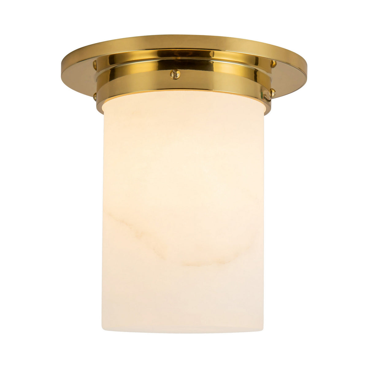 Alora - FM360808PTBAR - One Light Flush Mount - Mineral - Patina Brass/Alabaster