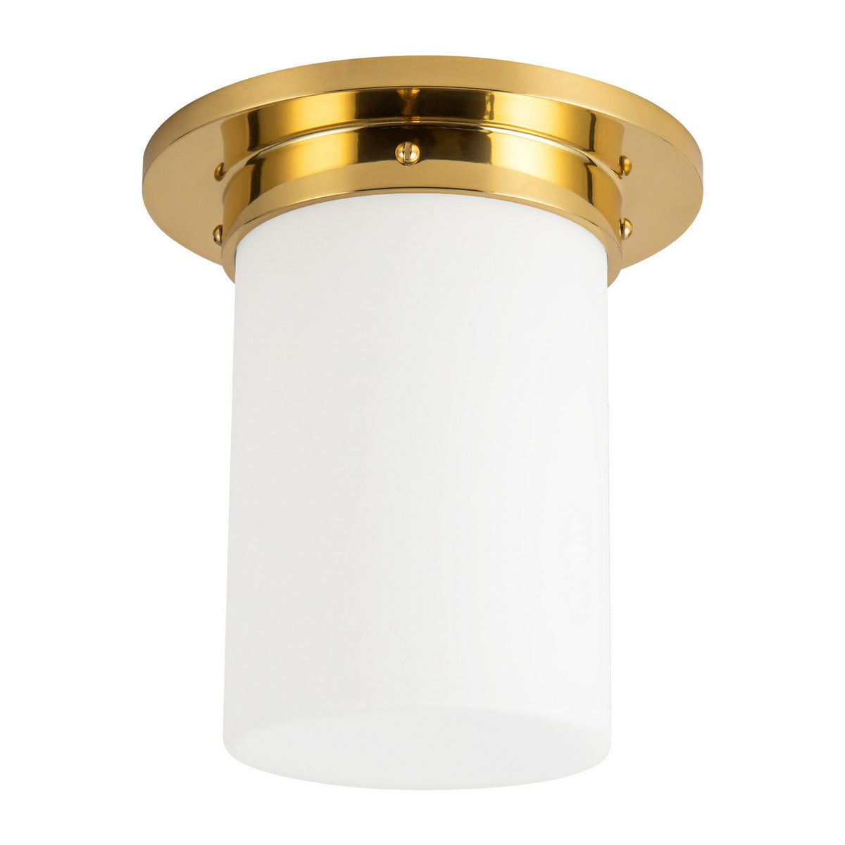 Alora - FM360808PTBOP - One Light Flush Mount - Mineral - Patina Brass/Opal Glass