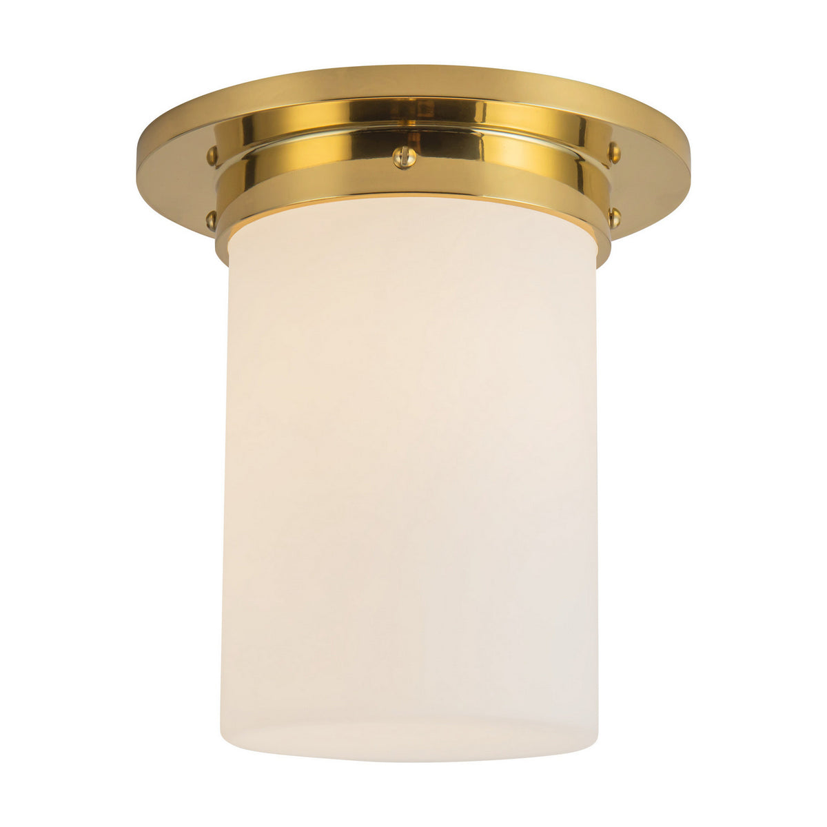 Alora - FM360808PTBOP - One Light Flush Mount - Mineral - Patina Brass/Opal Glass