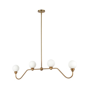 Alora - LP408148BG - Four Light Linear Pendant - Beckett - Brushed Gold