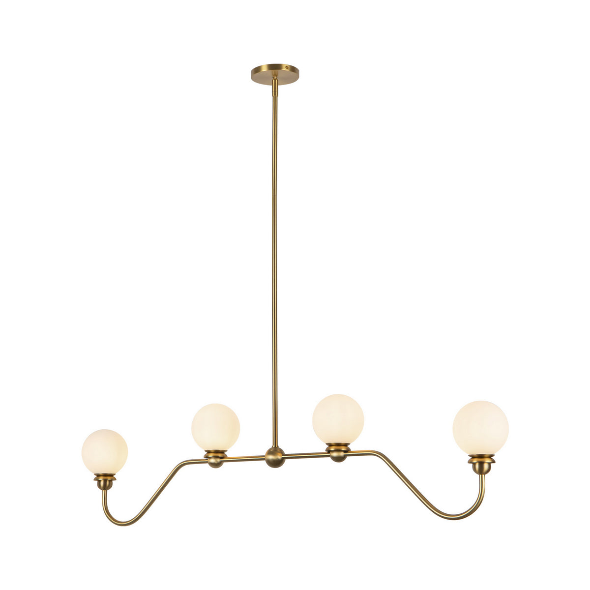 Alora - LP408148BG - Four Light Linear Pendant - Beckett - Brushed Gold