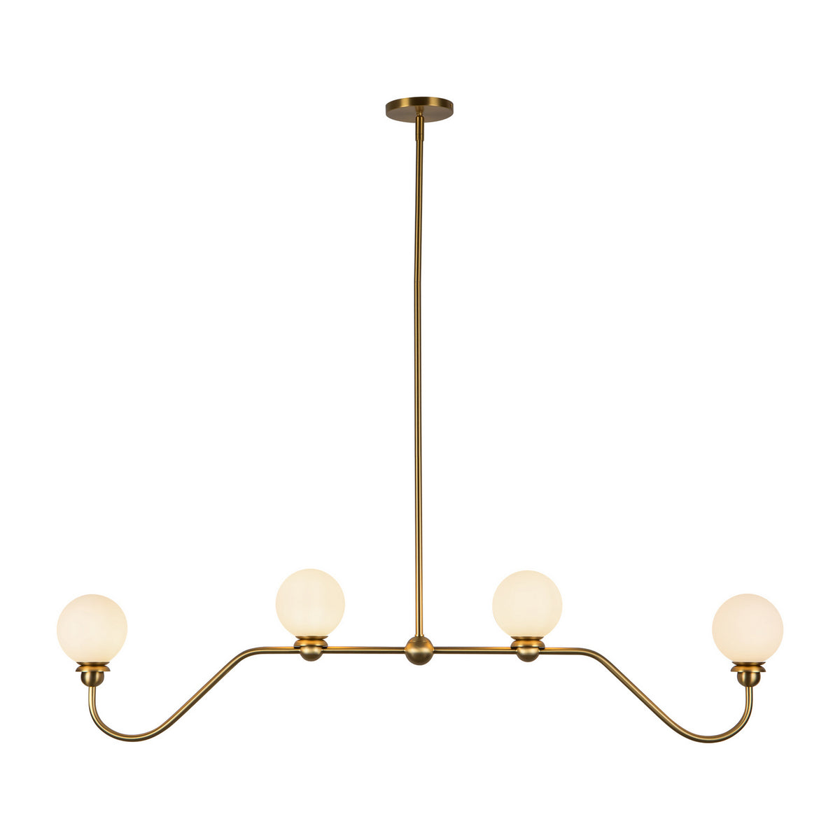 Alora - LP408148BG - Four Light Linear Pendant - Beckett - Brushed Gold
