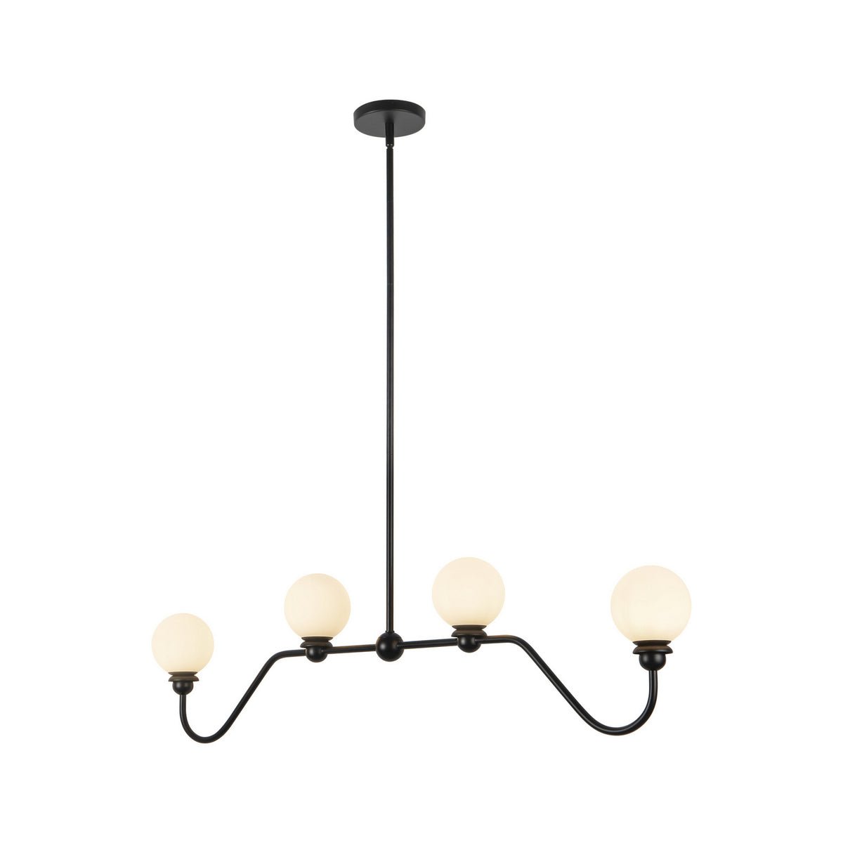 Alora - LP408148MB - Four Light Linear Pendant - Beckett - Matte Black