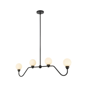 Alora - LP408148MB - Four Light Linear Pendant - Beckett - Matte Black