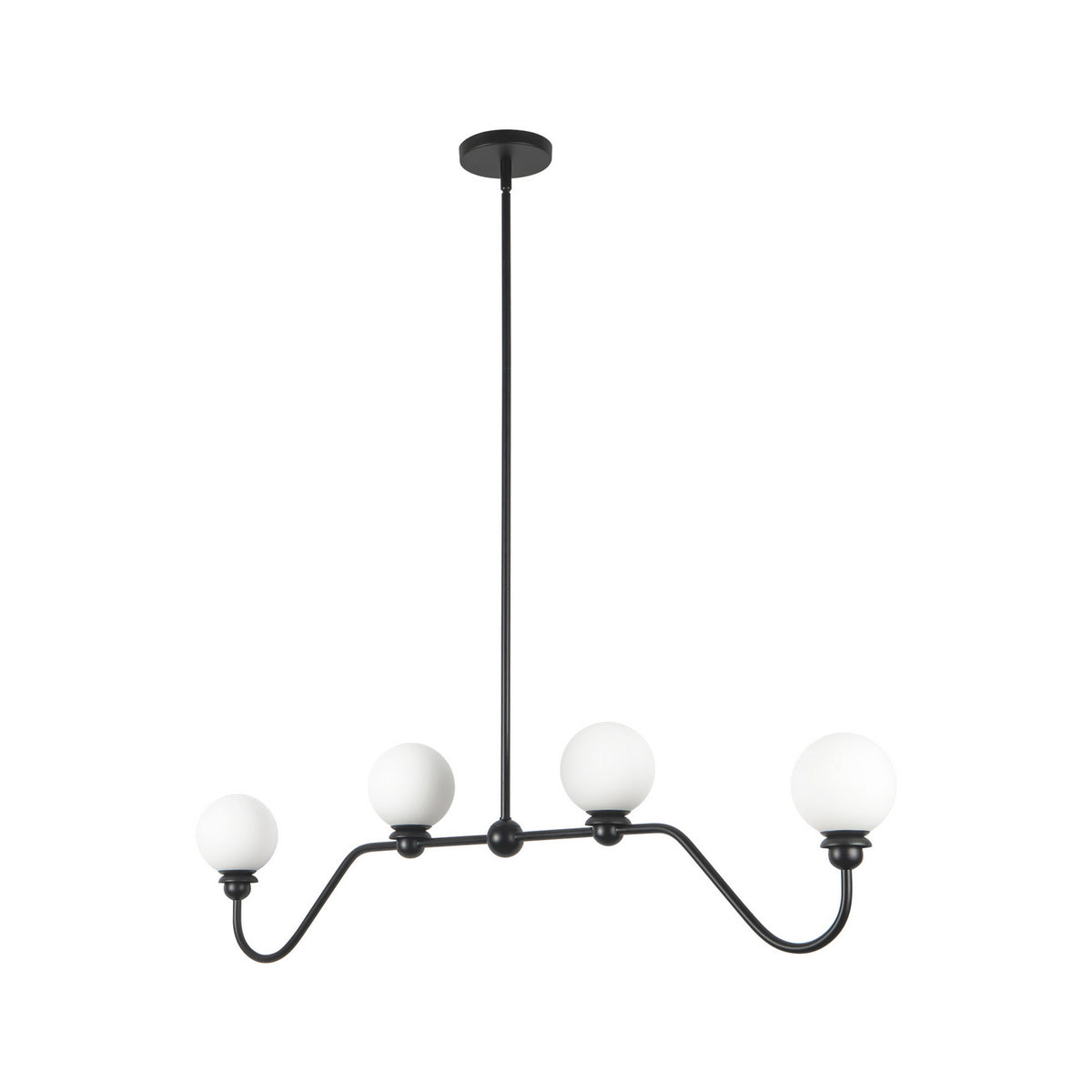 Alora - LP408148MB - Four Light Linear Pendant - Beckett - Matte Black