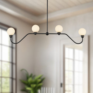 Alora - LP408148MB - Four Light Linear Pendant - Beckett - Matte Black