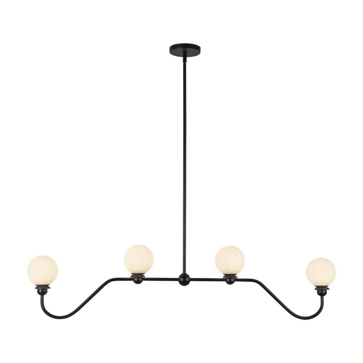 Alora - LP408148MB - Four Light Linear Pendant - Beckett - Matte Black
