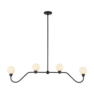 Alora - LP408148MB - Four Light Linear Pendant - Beckett - Matte Black