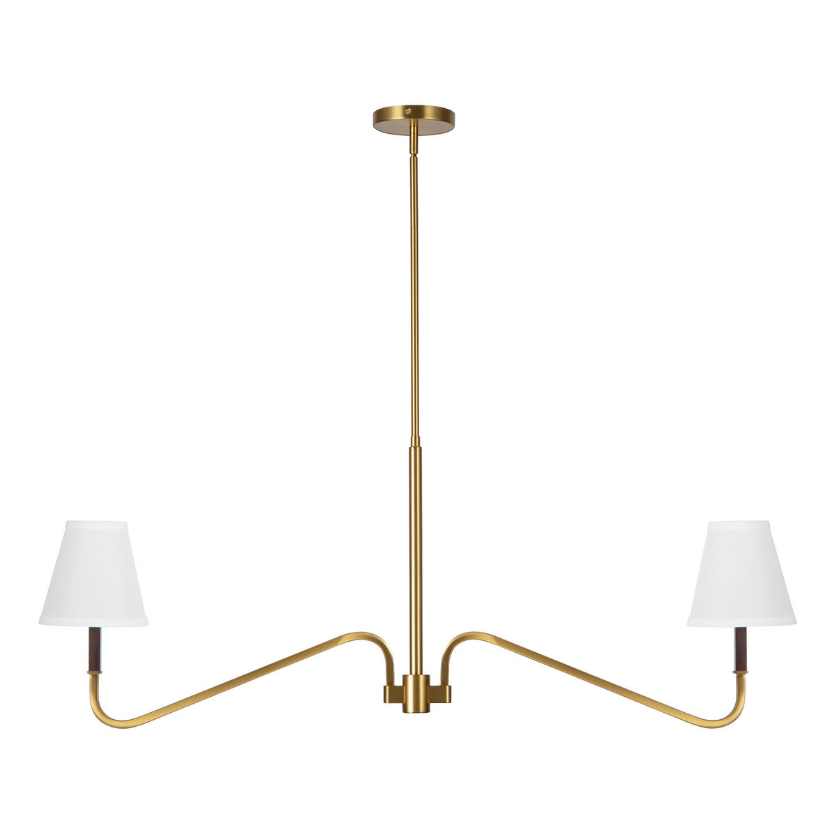 Alora - LP445242BGWL - Two Light Linear Pendant - Sloan - Brushed Gold/White Linen