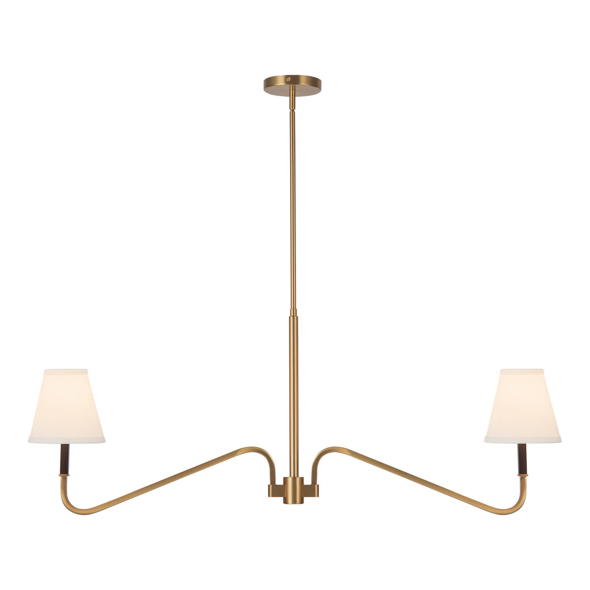 Alora - LP445242BGWL - Two Light Linear Pendant - Sloan - Brushed Gold/White Linen