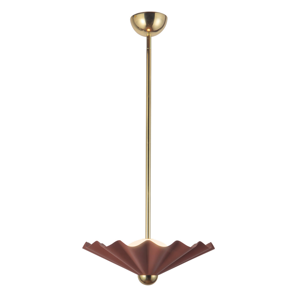 Alora - PD354016BGD - LED Pendant - Furrow - Burgundy
