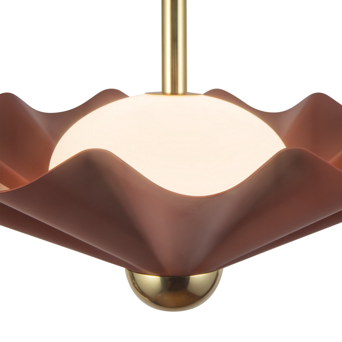 Alora - PD354016BGD - LED Pendant - Furrow - Burgundy