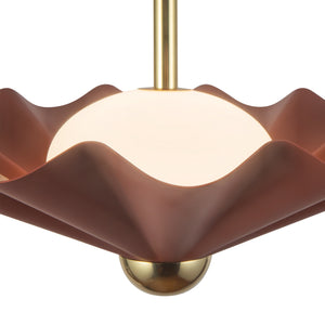 Alora - PD354016BGD - LED Pendant - Furrow - Burgundy