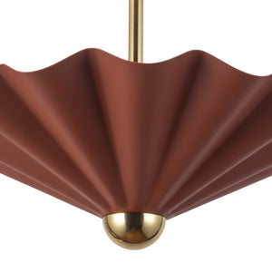 Alora - PD354016BGD - LED Pendant - Furrow - Burgundy