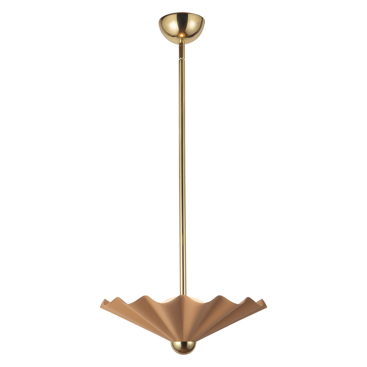 Alora - PD354016PEC - LED Pendant - Furrow - Peach