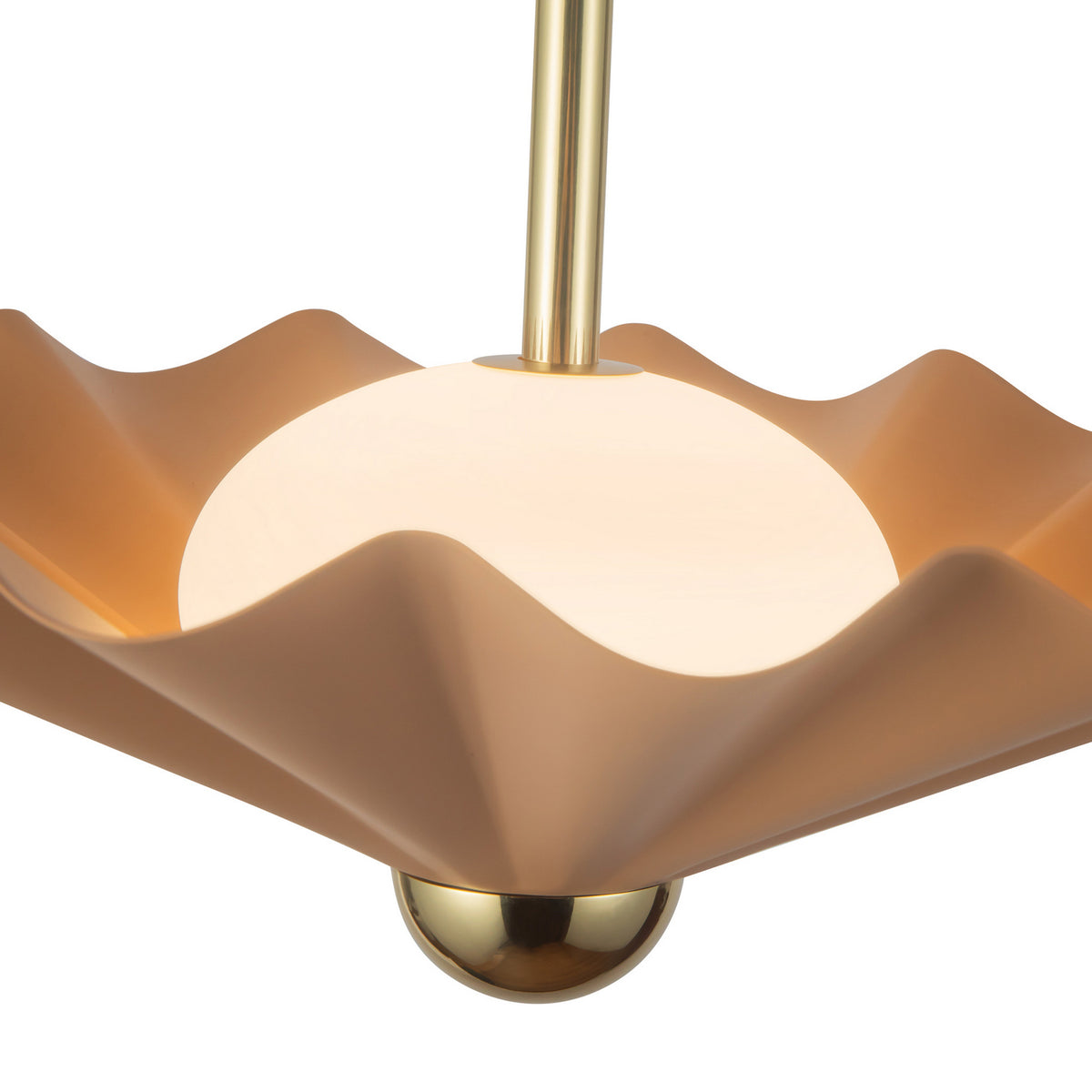 Alora - PD354016PEC - LED Pendant - Furrow - Peach
