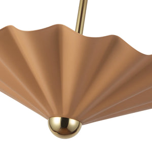 Alora - PD354016PEC - LED Pendant - Furrow - Peach