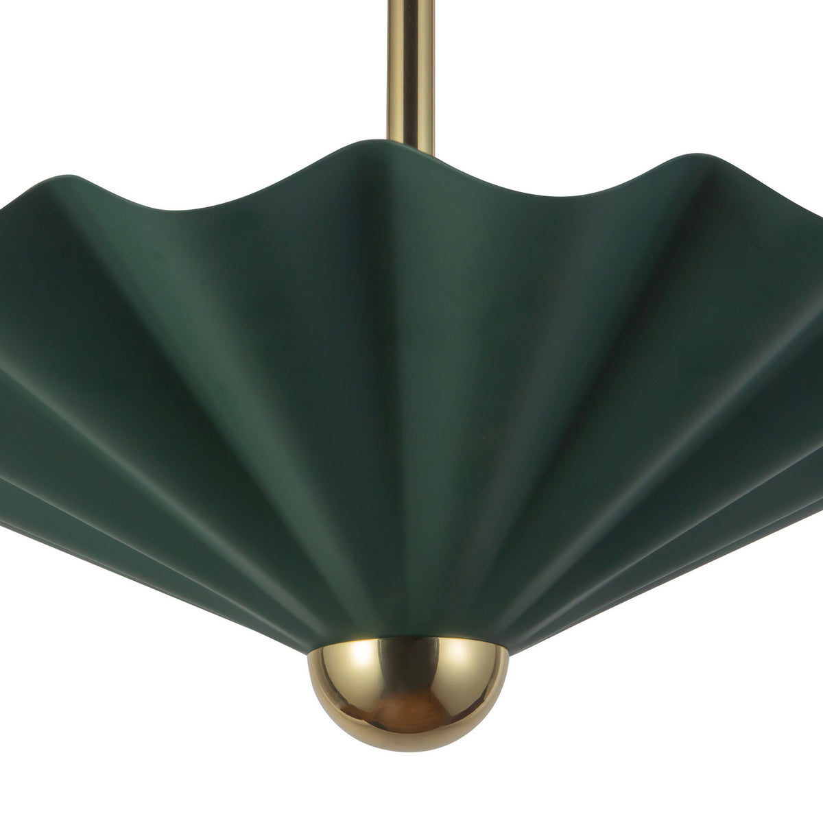 Alora - PD354016PGN - LED Pendant - Furrow - Pine Green