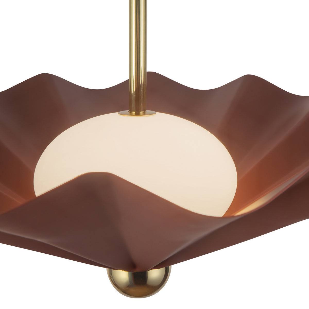 Alora - PD354125BGD - LED Pendant - Furrow - Burgundy
