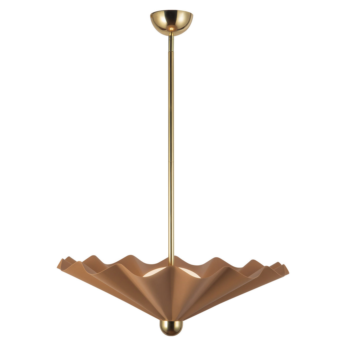 Alora - PD354125PEC - LED Pendant - Furrow - Peach