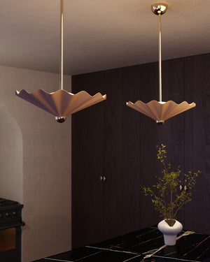 Alora - PD354125PEC - LED Pendant - Furrow - Peach