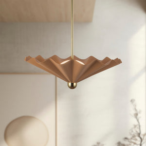 Alora - PD354125PEC - LED Pendant - Furrow - Peach
