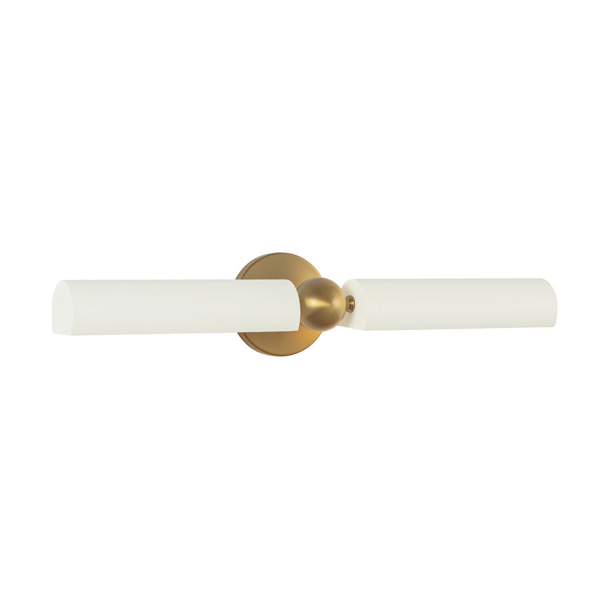Alora - PL405123BGWH - Two Light Picture Light - Cole - Brushed Gold/White