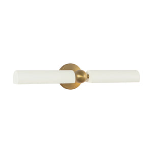 Alora - PL405123BGWH - Two Light Picture Light - Cole - Brushed Gold/White