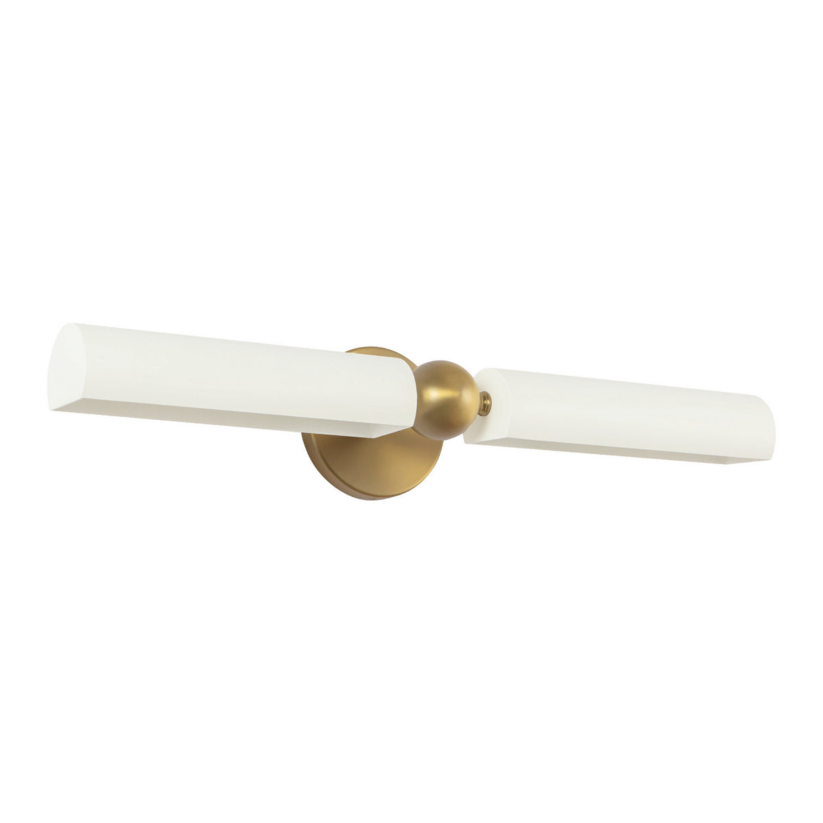 Alora - PL405123BGWH - Two Light Picture Light - Cole - Brushed Gold/White